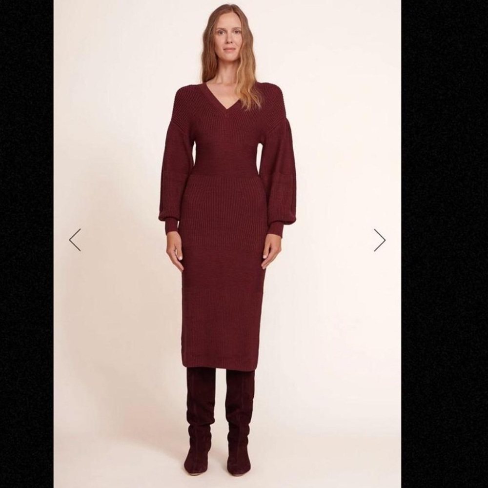 STAUD Red Carnation Dress NWT